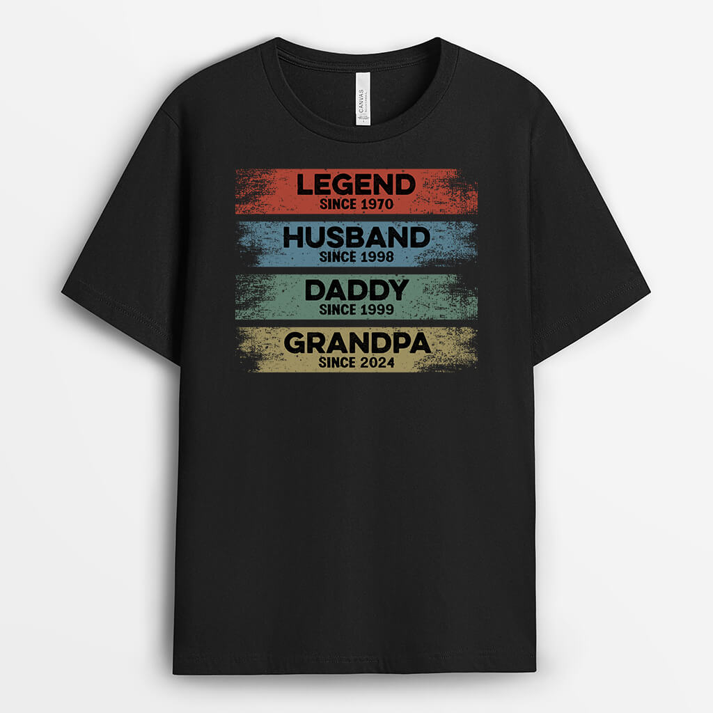 2193AUS1 personalized legend husband daddy grandpa t shirt