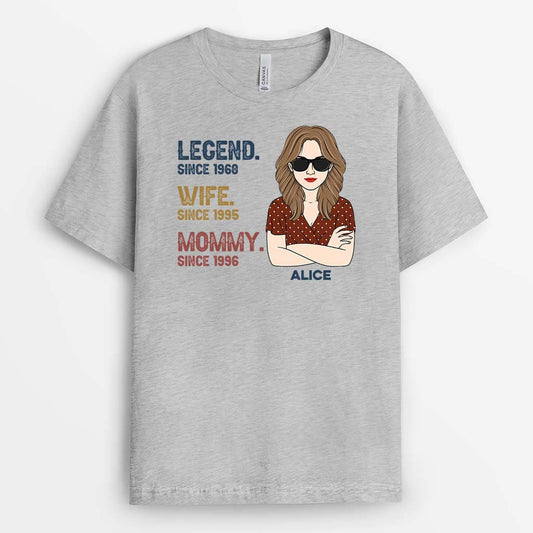 2207AUS2 personalized legend grandma mom t shirt