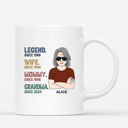 2207MUS1 personalized legend grandma mom mug