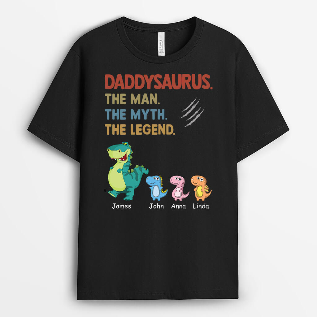 2440AUS1 personalized daddysaurus t shirt