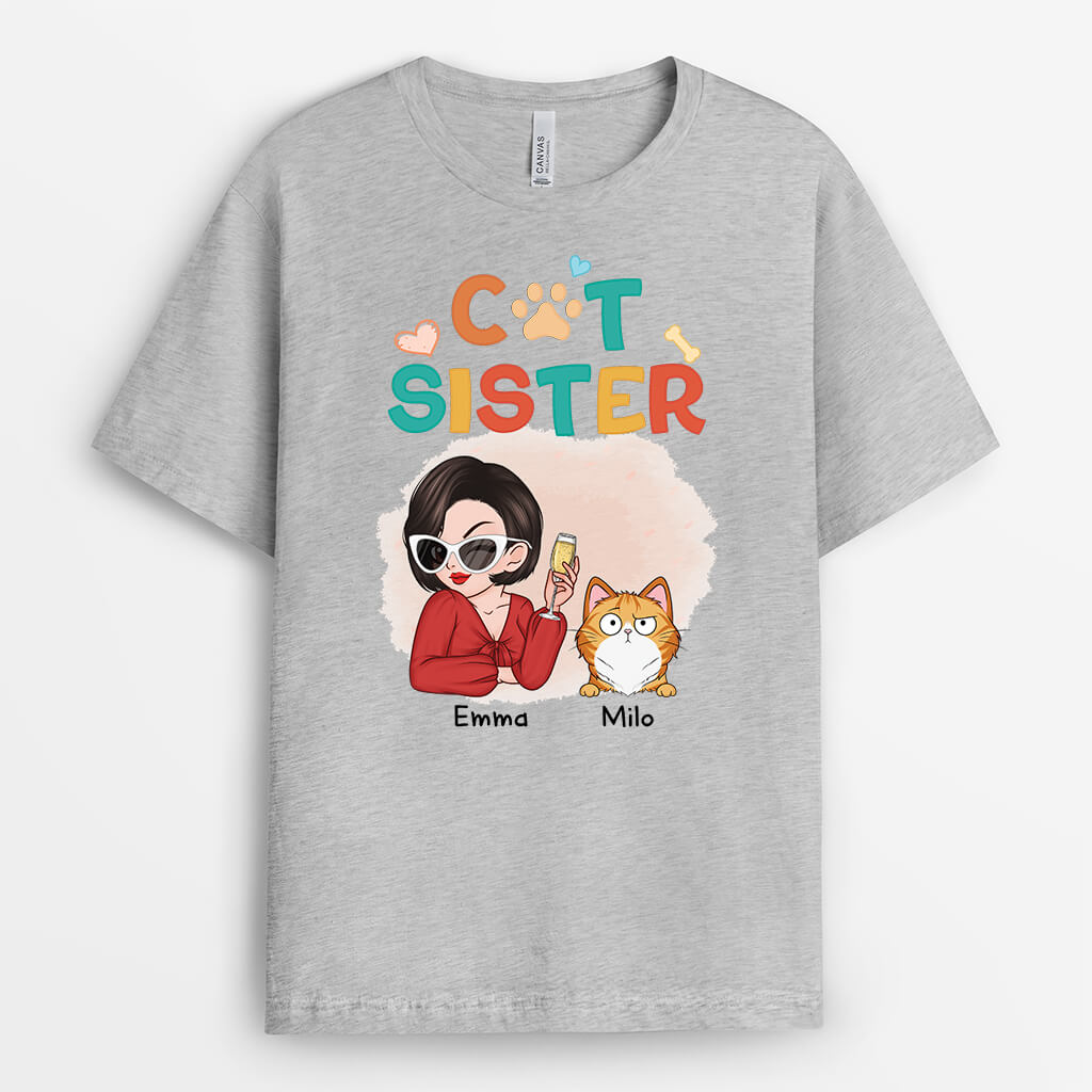 2696AUS2 cool cat mom personalised t shirt for cat lovers Copy