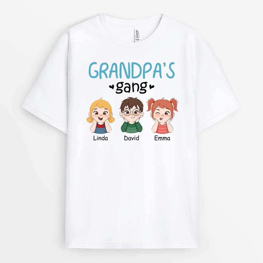 2747AUS1 grandpas gang t shirt personalised gifts for grandpa