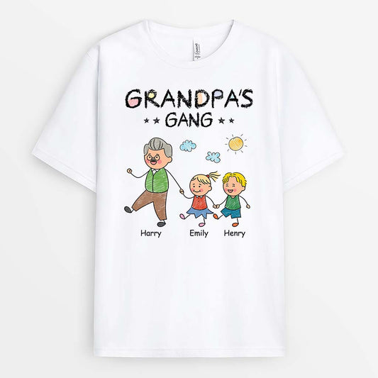 2793AUS1 grandpas gang t shirt  custom gifts for grandpa