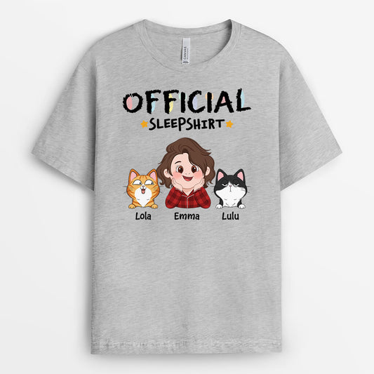 3086AUS2 official sleepshirt personalized gift ideas for cat mom