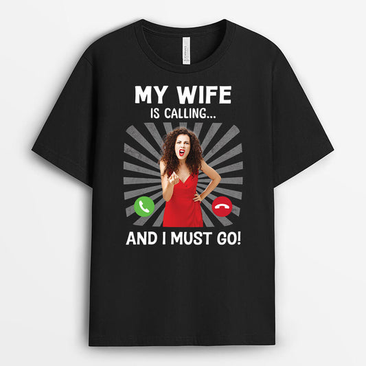 3166AUS1 my wife is calling  customized t shirt ideas for couple