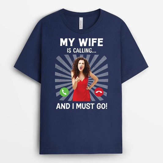 3166AUS2 my wife is calling  customized t shirt ideas for couple