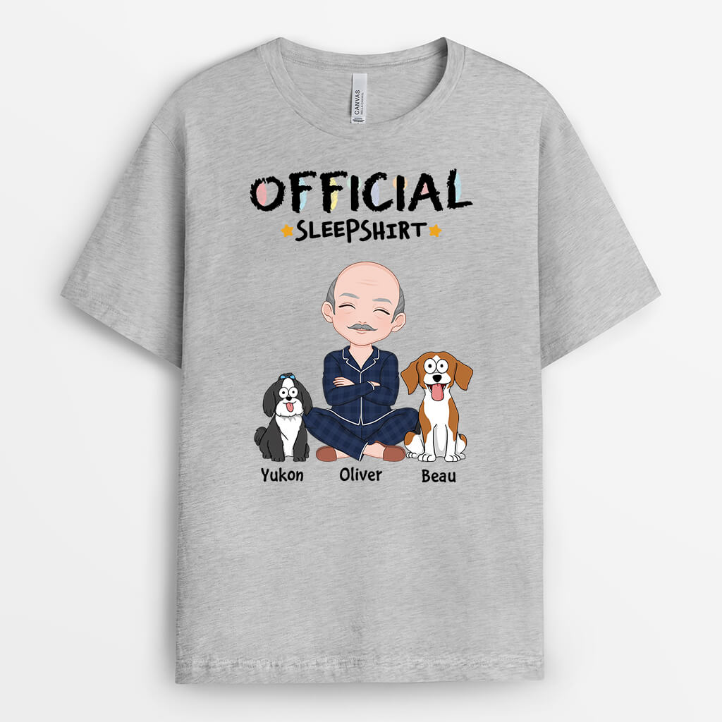 3237AUS2 dog themed official sleepshirt personalized gifts for him