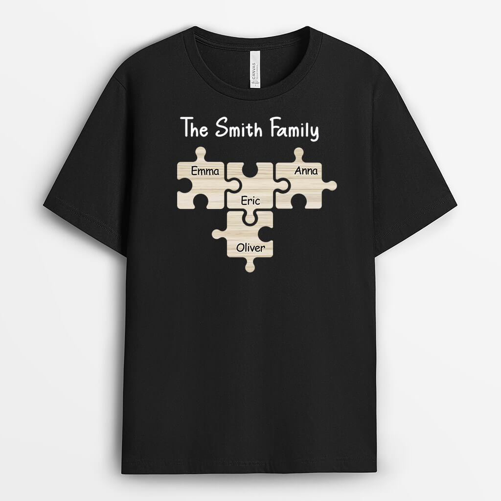 3240AUS1 puzzle the smith family t shirt personalized gifts for family