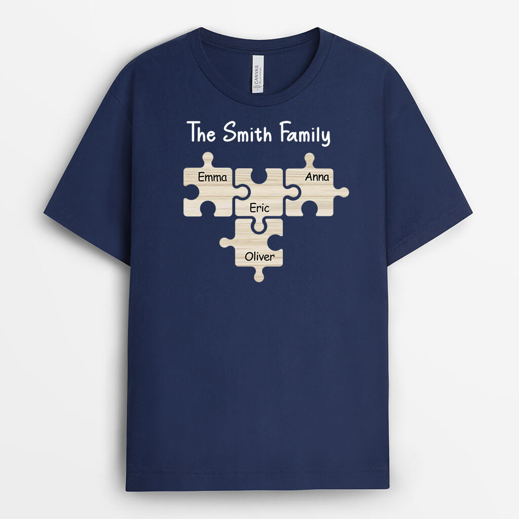 3240AUS2 puzzle the smith family t shirt personalized gifts for family