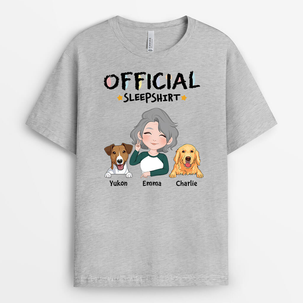 3267AUS1 cartoon official sleepshirt personalized gifts for dog mom