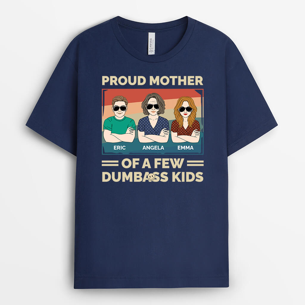 3330AUS2 personalized proud father of a few dumbass kids t shirt  personalized gifts for dad Copy