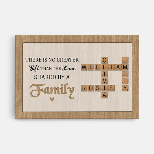 3335CUS1 personalized there is no greater gift than the love shared by a family canvas  personalized gift for family