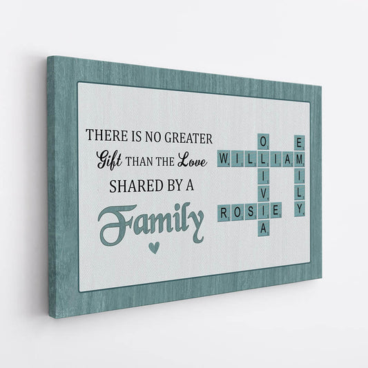 3335CUS2 personalized there is no greater gift than the love shared by a family canvas  personalized gift for family