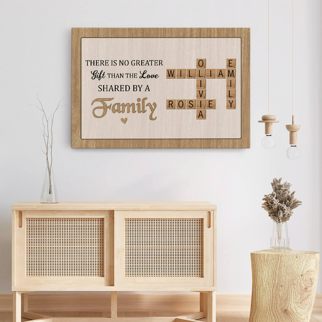 3335CUS3 personalized there is no greater gift than the love shared by a family canvas  personalized gift for family