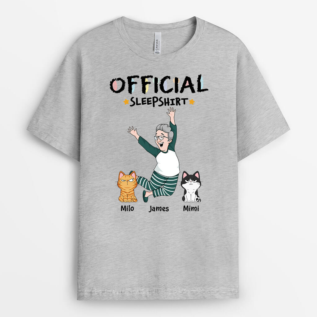 3406AUS2 Personalized Official Sleepshirt For Cat Mom