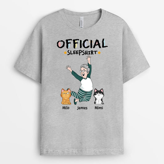 3406AUS2 Personalized Official Sleepshirt For Cat Mom