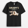3508AUS1 daddys gang watercolour fist bump  personalized t shirt for dad Copy