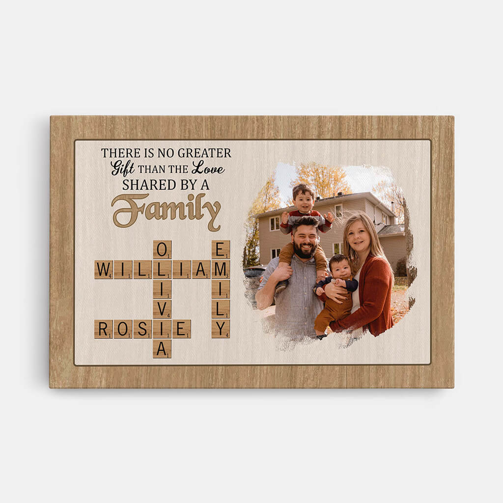 3540CUS1 there is no greater gift than family photo canvas personalized family gifts