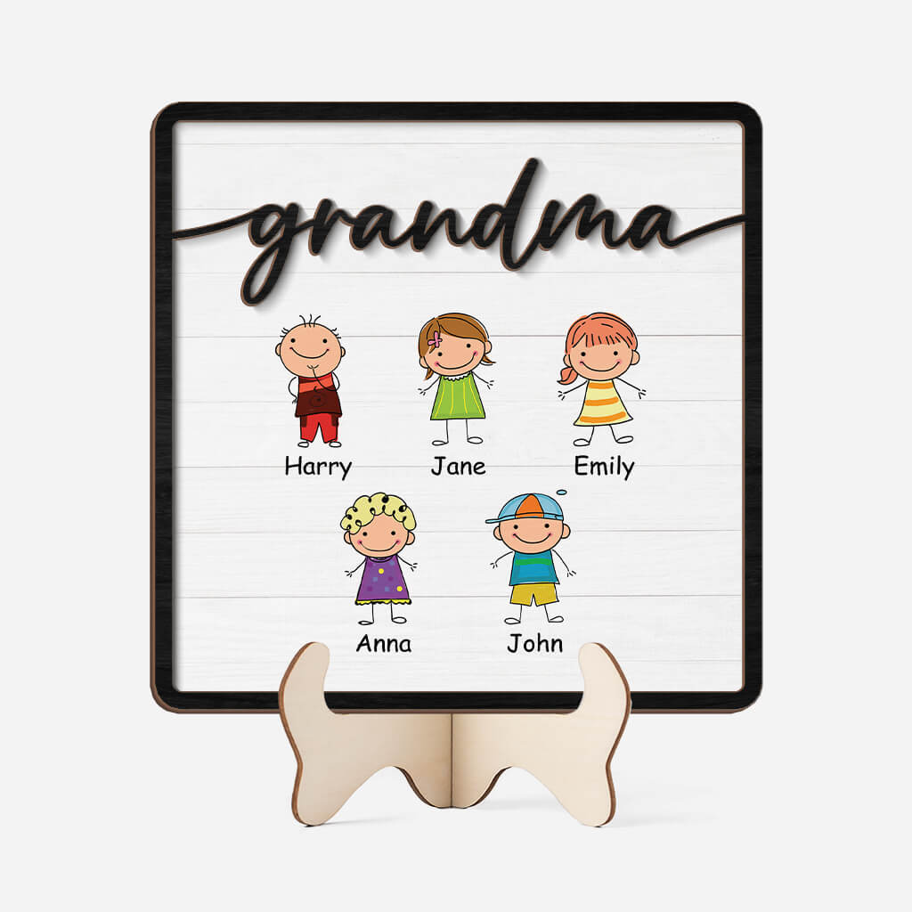3770QUS1 grandma mommy kids wooden plaque personalized gifts for grandma 3770Q5I5A