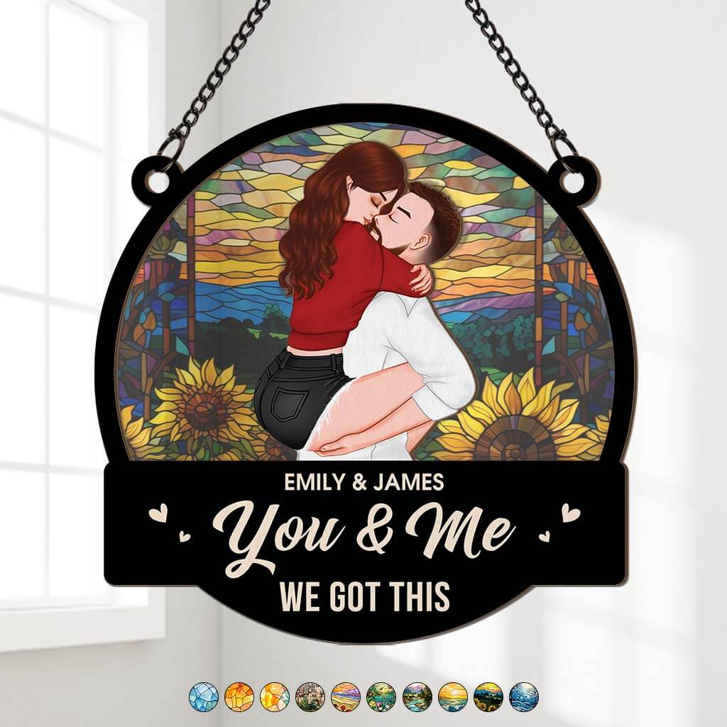 3797UUS1 you me we got this personalized window hanging suncatcher ornament for couple 3797U5E7G