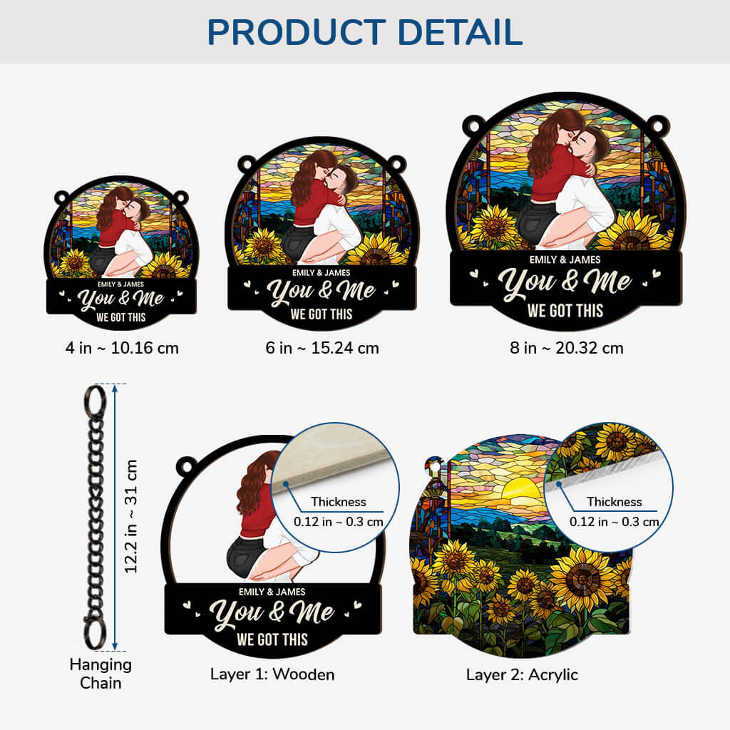 3797UUS3 you me we got this personalized window hanging suncatcher ornament for couple 3797U5E7G
