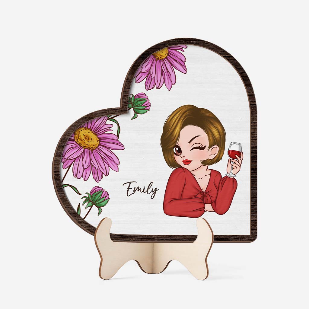 3798QUS1 girl flower wooden plaque personalized gifts for her 3798Q5L7A