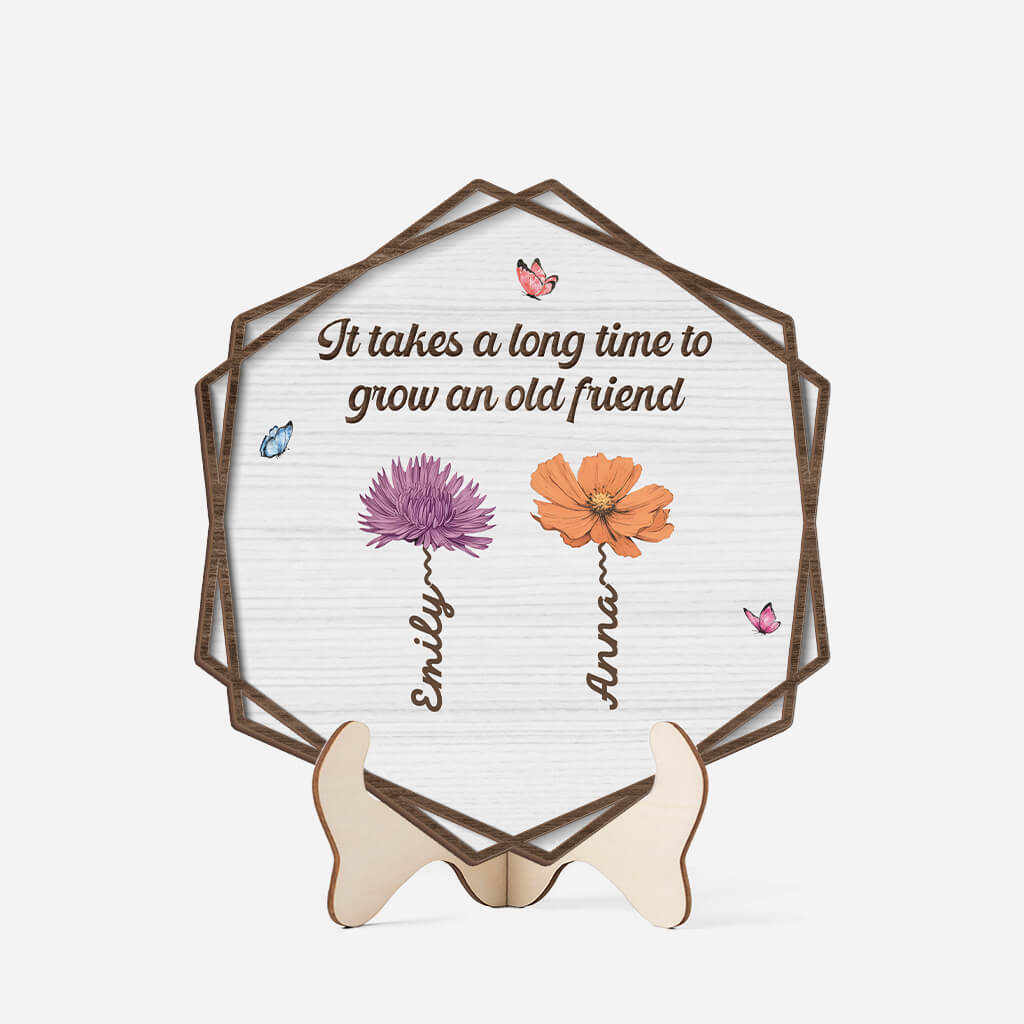 3806QUS1 it takes a long time to grow an old friend personalized wooden plaque for friends 3806Q3I5F