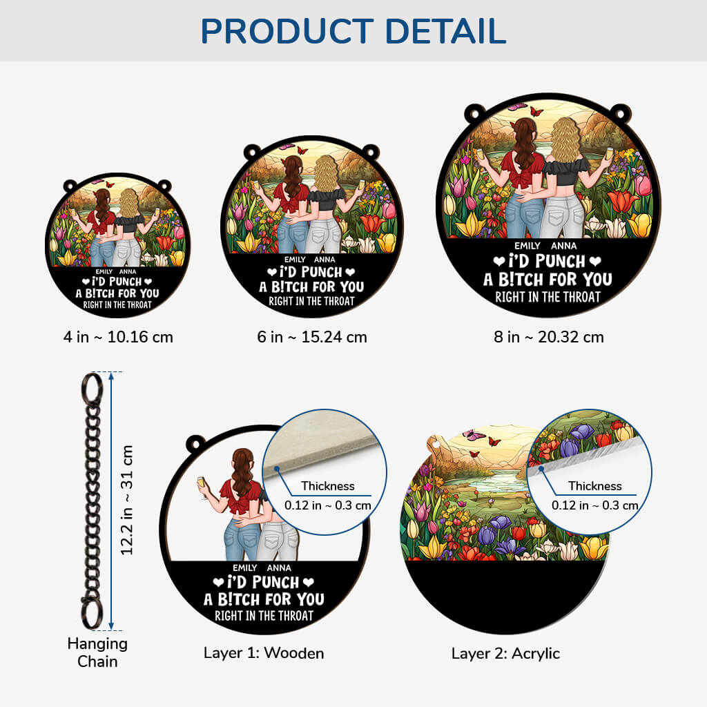 3810UUS3 id punch a btch for you personalized window hanging suncatcher ornament customized gifts for best friends 3810U3H8F