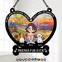 3811UUS1 a girl and her dogs a bond that cant be broken  personalized window hanging suncatcher ornament  best dog mum gifts 3811U3E8C