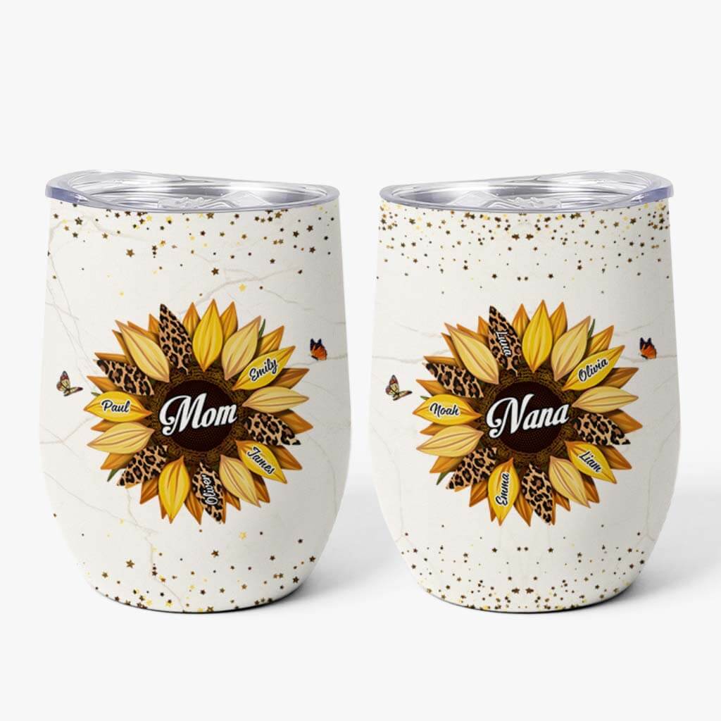 3827TUS1 personalized wine tumbler sunflower gifts for nana mom 3827T5E3A