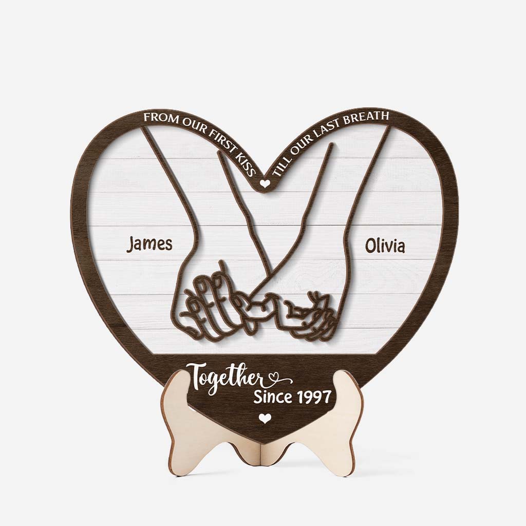 3895QUS1 personalized couple gifts_ from our first kiss till our last breath wood plaques 3895QKL3G