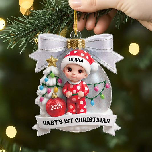 5921OUS2 3d printing effect personalized acrylic first christmas ornaments for newborns 5921O8HTK