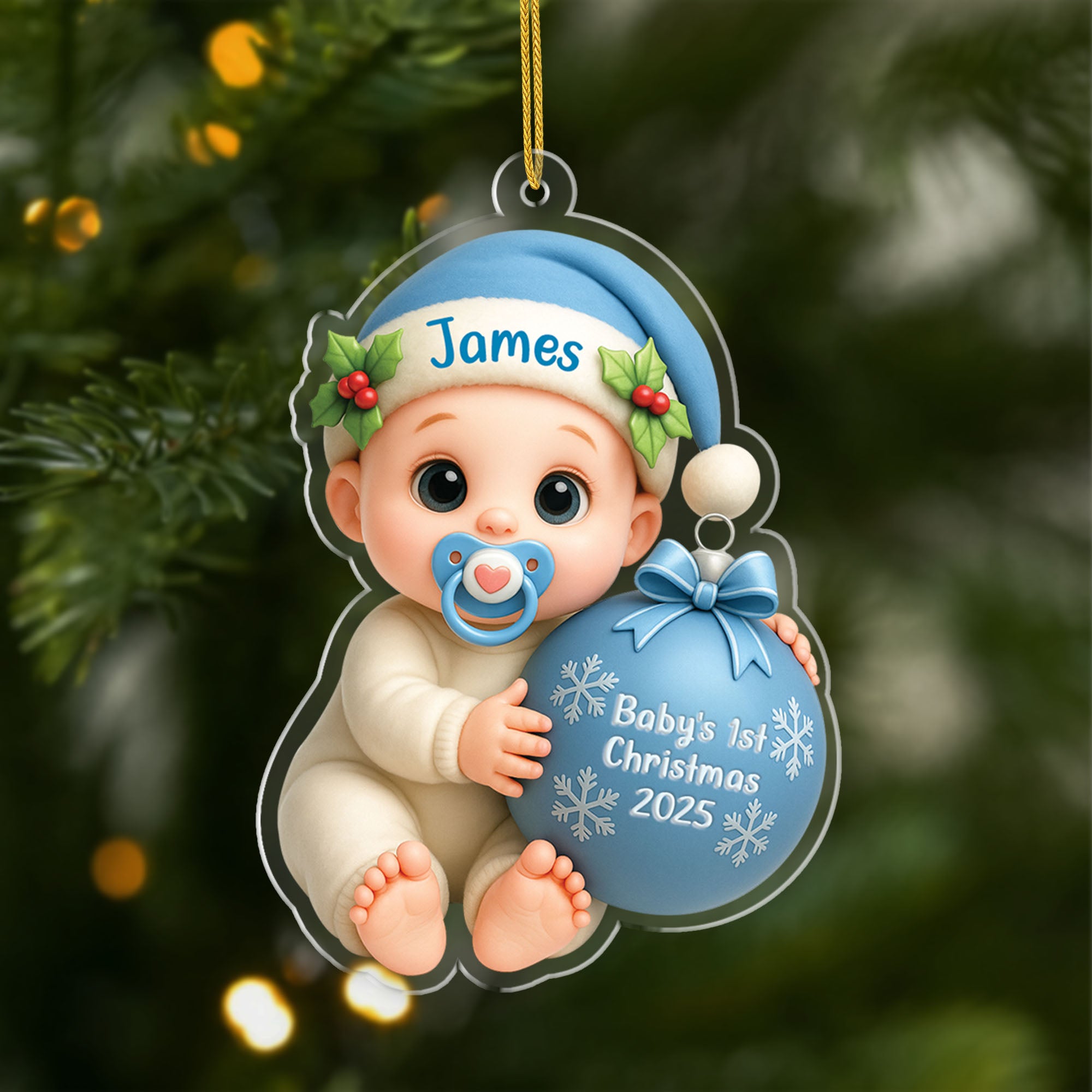 5984OUS1 3d printing effect babys 1st christmas gifts custom acrylic ornaments 5984OKTQK
