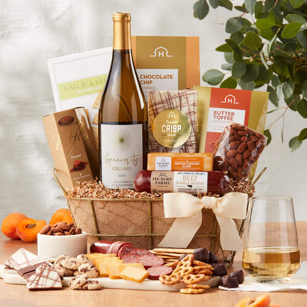 Wine & Cheese Anniversary GIft Basket for Boyfriend