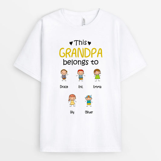 0014A020BUS1 Personalized T shirts Gifts Kids Grandpa Dad