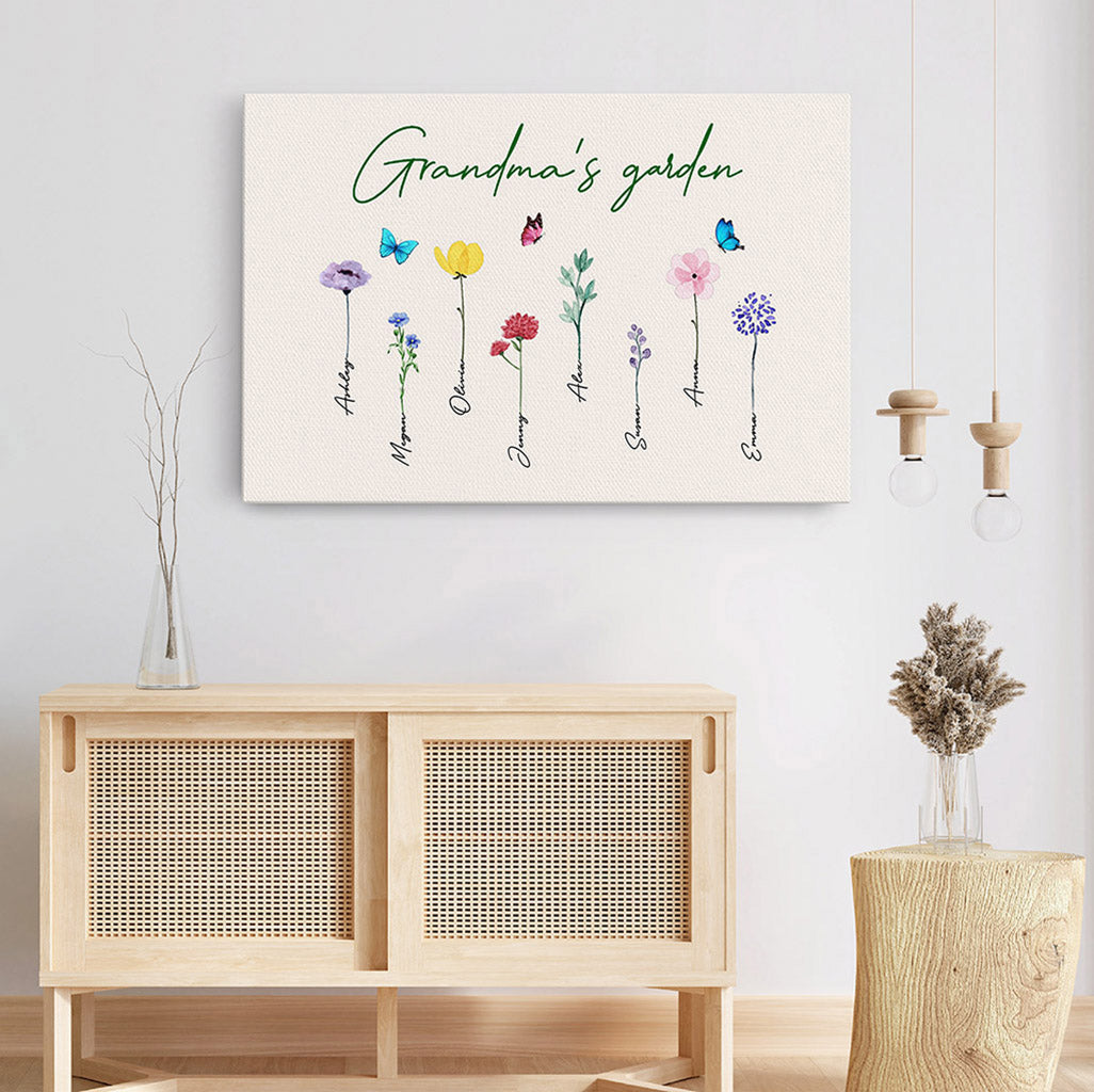 0065C240AUS3 Customized Canvas Gifts Flower Grandma Mom