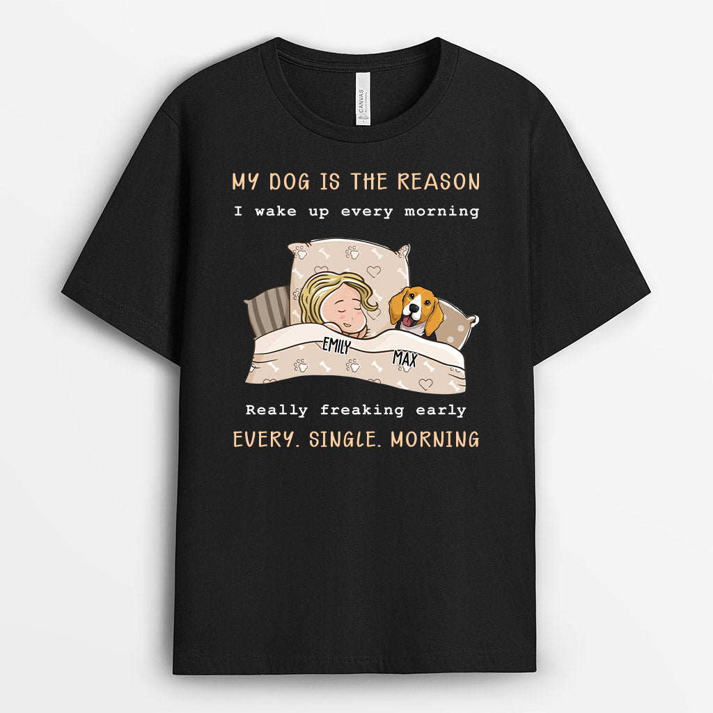 0090A047CUS1 Personalized T shirts Gifts Dog Lovers Sleep