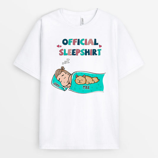 0091A007DUS1 Customized T shirts Gifts Cat Lovers Sleep