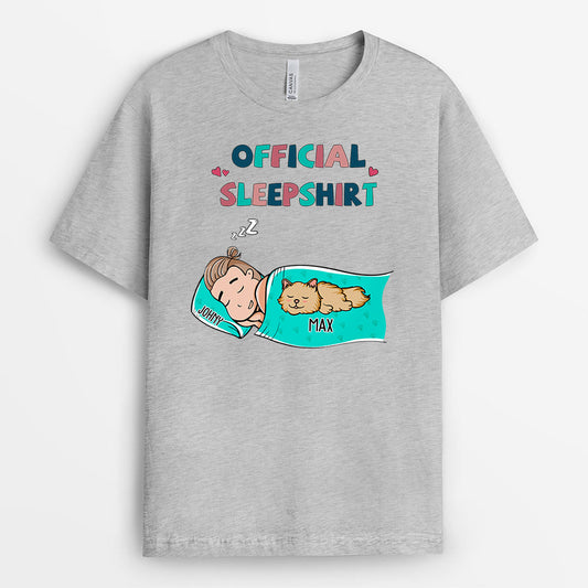 0091A007DUS2 Personalized T shirts Presents Cat Lovers Sleep