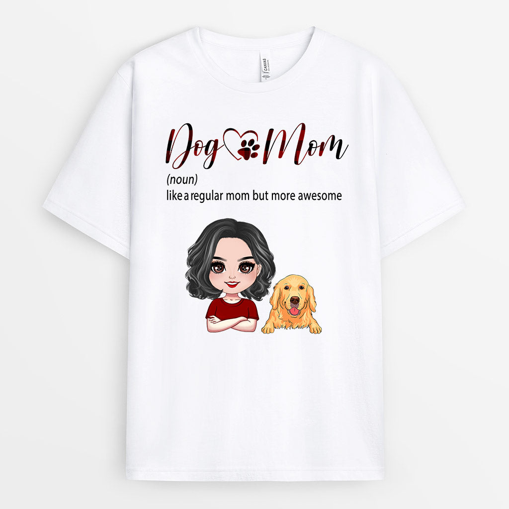0218A260CUS1 Customized T shirts presents Dog Grandma Mom Dog