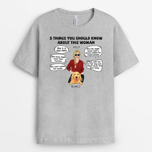 0226A227CUS1 Customized T shirts gifts Woman Dog Lovers Text