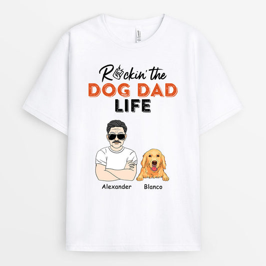 0252A208CUS1 Customized T shirts Man Grandpa Dad Dog