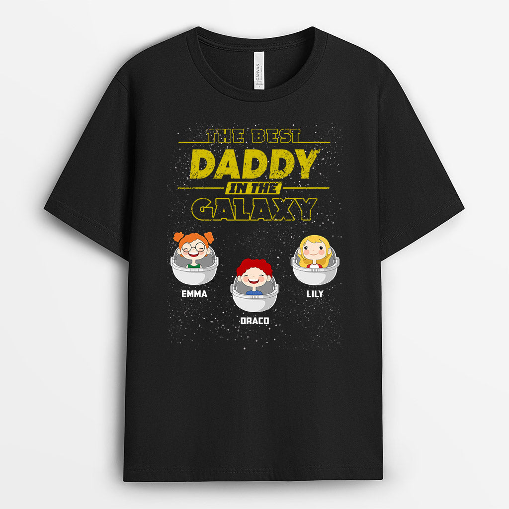 0261A140AUS1 Customized T shirts gifts Kid Grandpa Dad Galaxy