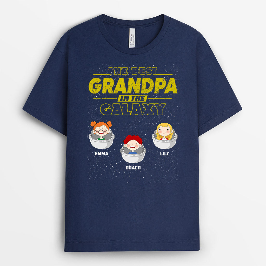 0261A140AUS2 Personalized T shirts gifts Kid Grandpa Dad Galaxy