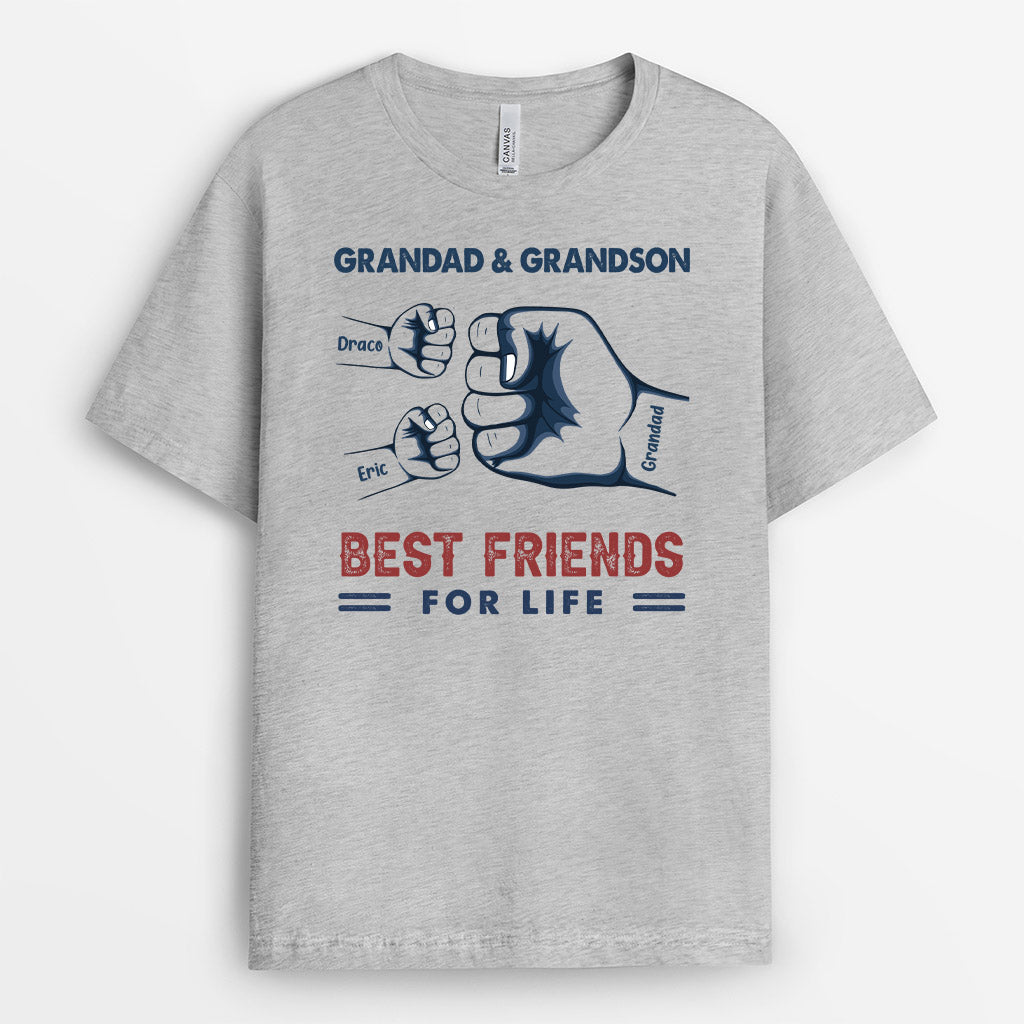 0293A148BUS2 Personalized T shirts gifts Fist Grandpa Dad