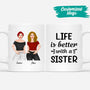 0382M207EUS2 Customized Mug Presents Woman Besties Text