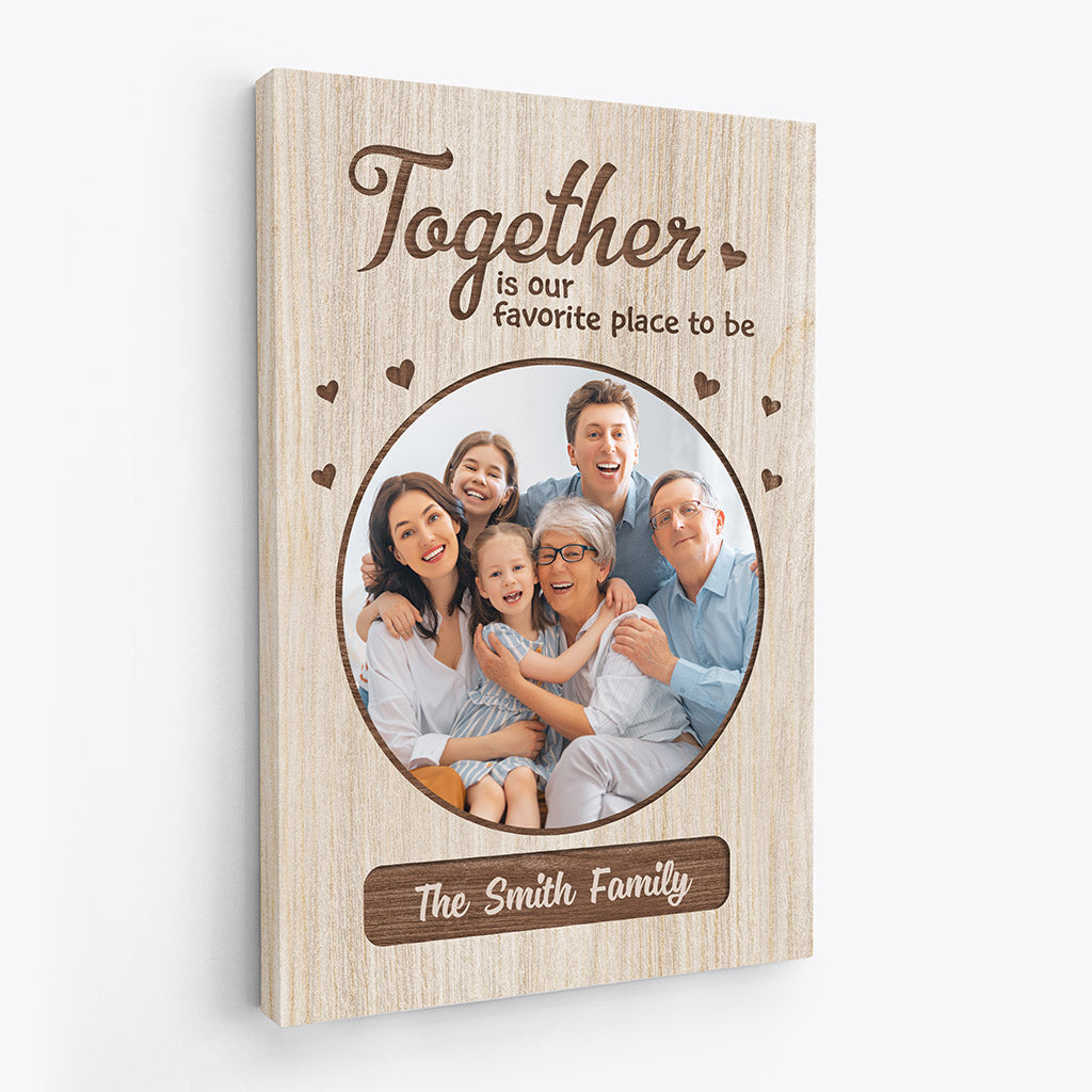 0392C240IUS2 Personalized Canvas Presents Family Text Photo