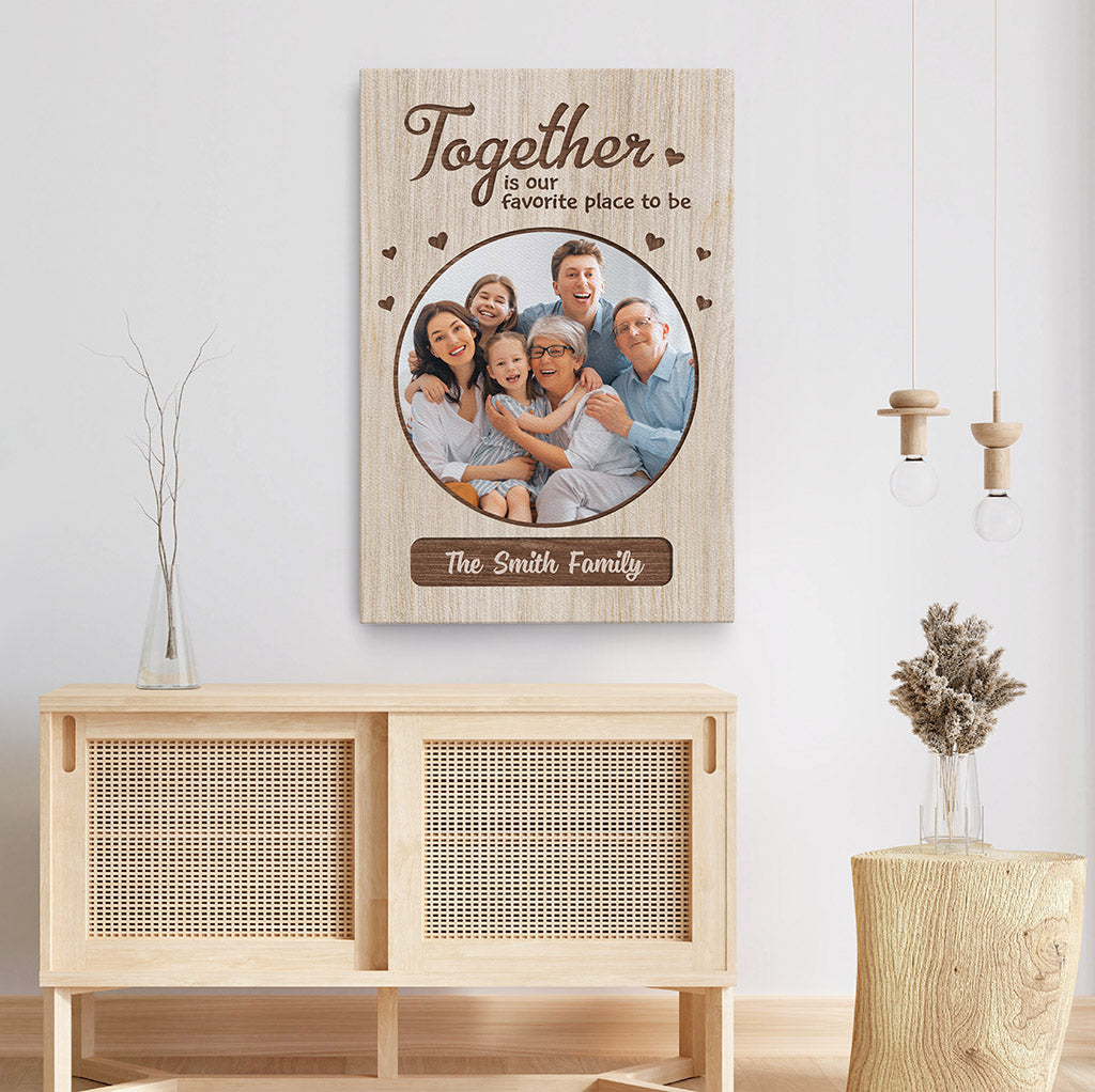 0392C240IUS3 Customized Canvas Gifts Family Text Photo