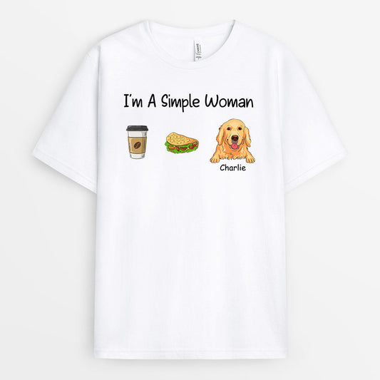 0408A238CUS1 Customized T shirts presents Dogs Grandma Mom Food