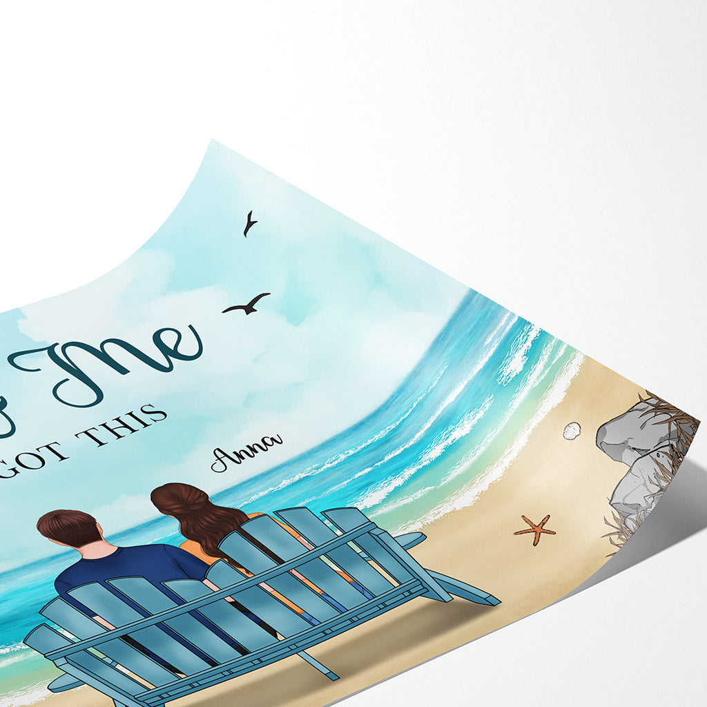 0482S535GUS2 Personalized Posters Gifts People Couples Beach